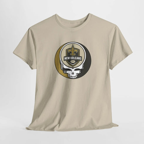 Grateful Dead - New Orleans Saints Stealie Grateful Dead Steal Your Face T-Shirt - NFL - StealieShop